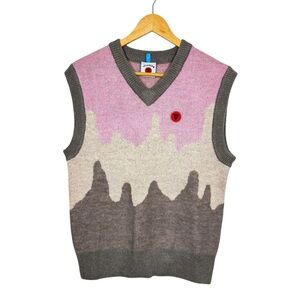 Billionaire Boys Club ice cream Sweater vest Drippy Knit Small S Wool Blend